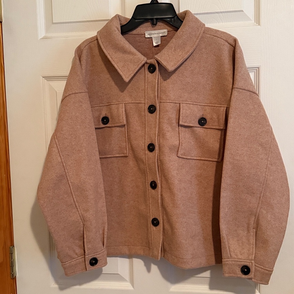 Tan Button-Up Jacket - Picture 1 of 8